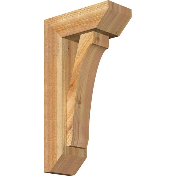 Ekena Millwork Legacy Slat Rough Sawn Bracket w/ Offset Brace, Western Red Cedar, 6"W x 14"D x 26"H BKT0604X14X26LEC06RWR - main